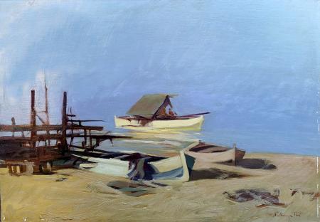Art work by Dino Pelagatti Marina  - oil table 